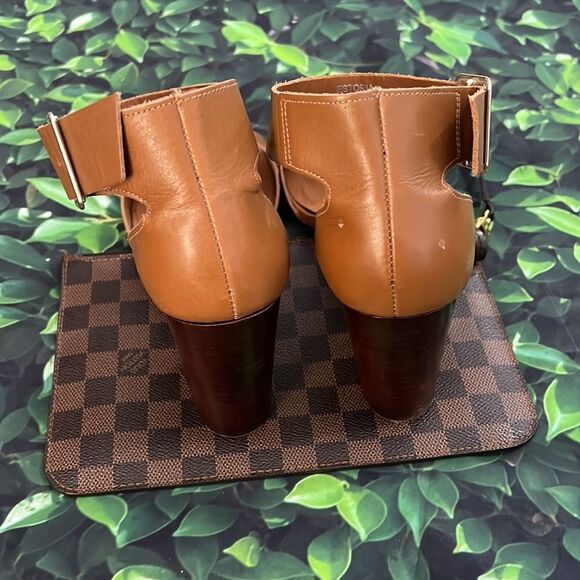 Steve Madden brown ankle boots with wood heel - Picture 5 of 6